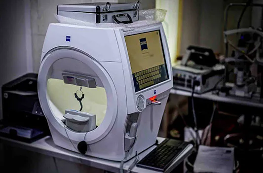 Automated Perimetry used for Glaucoma service at Renuka Eye Institute