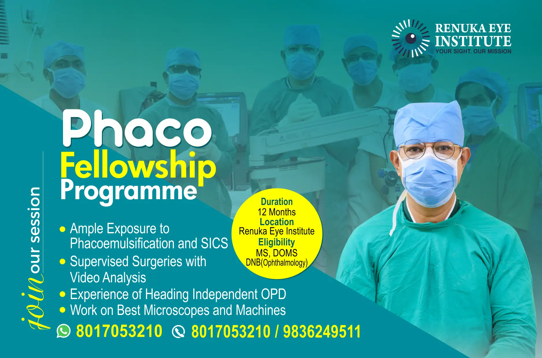 Phaco Fellowship Programme at Renuka Eye Institute