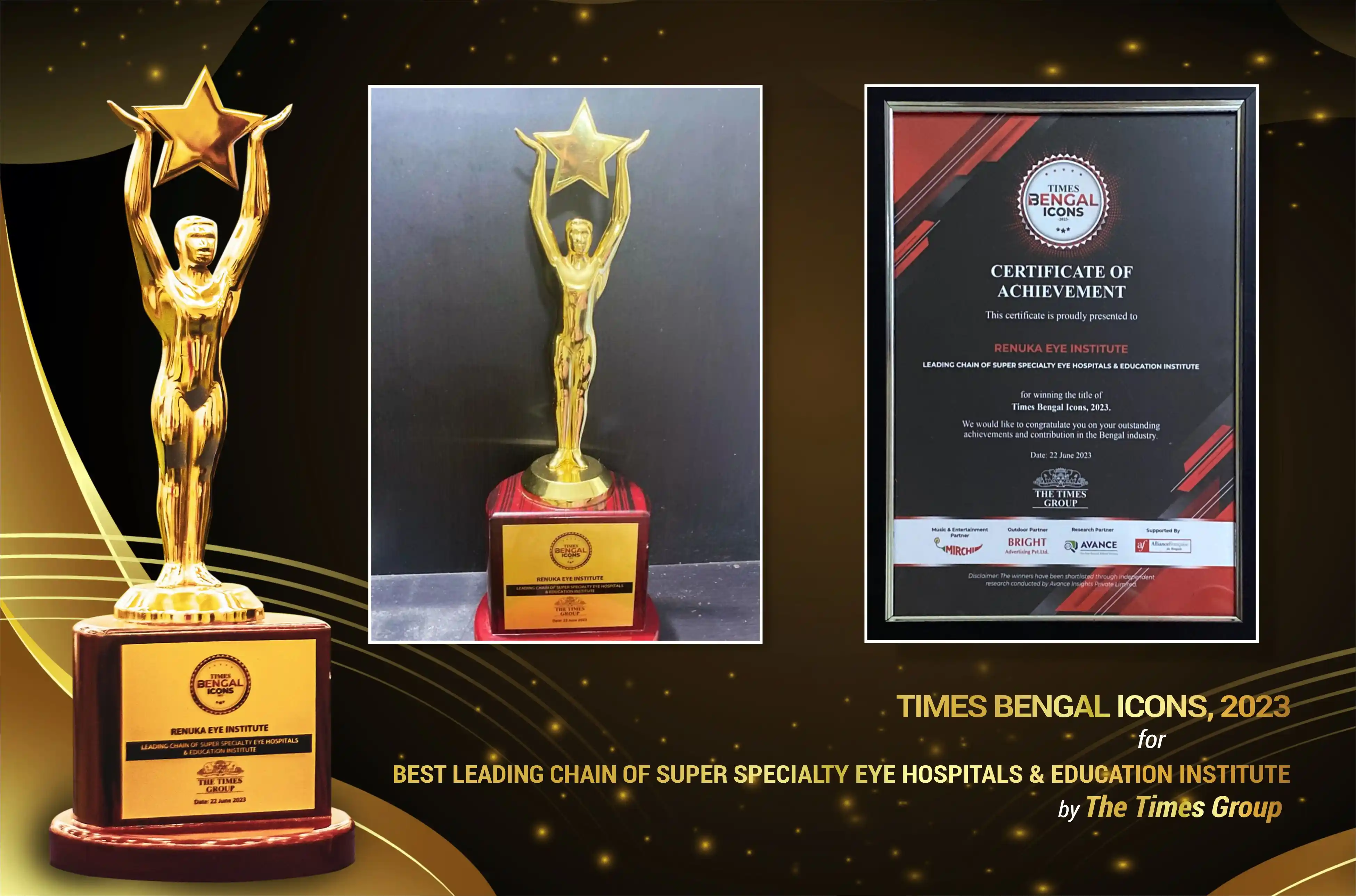 TIMES BENGAL ICONS, 2023 BEST LEADING CHAIN OF SUPER SPECIALTY EYE HOSPITALS